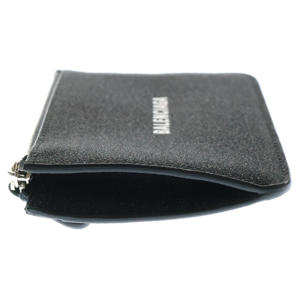BALENCIAGA(バレンシアガ) ロゴプリント ラメグリッター フラグメントケース カードケース カードホルダー 小銭入れ ブラック 637130