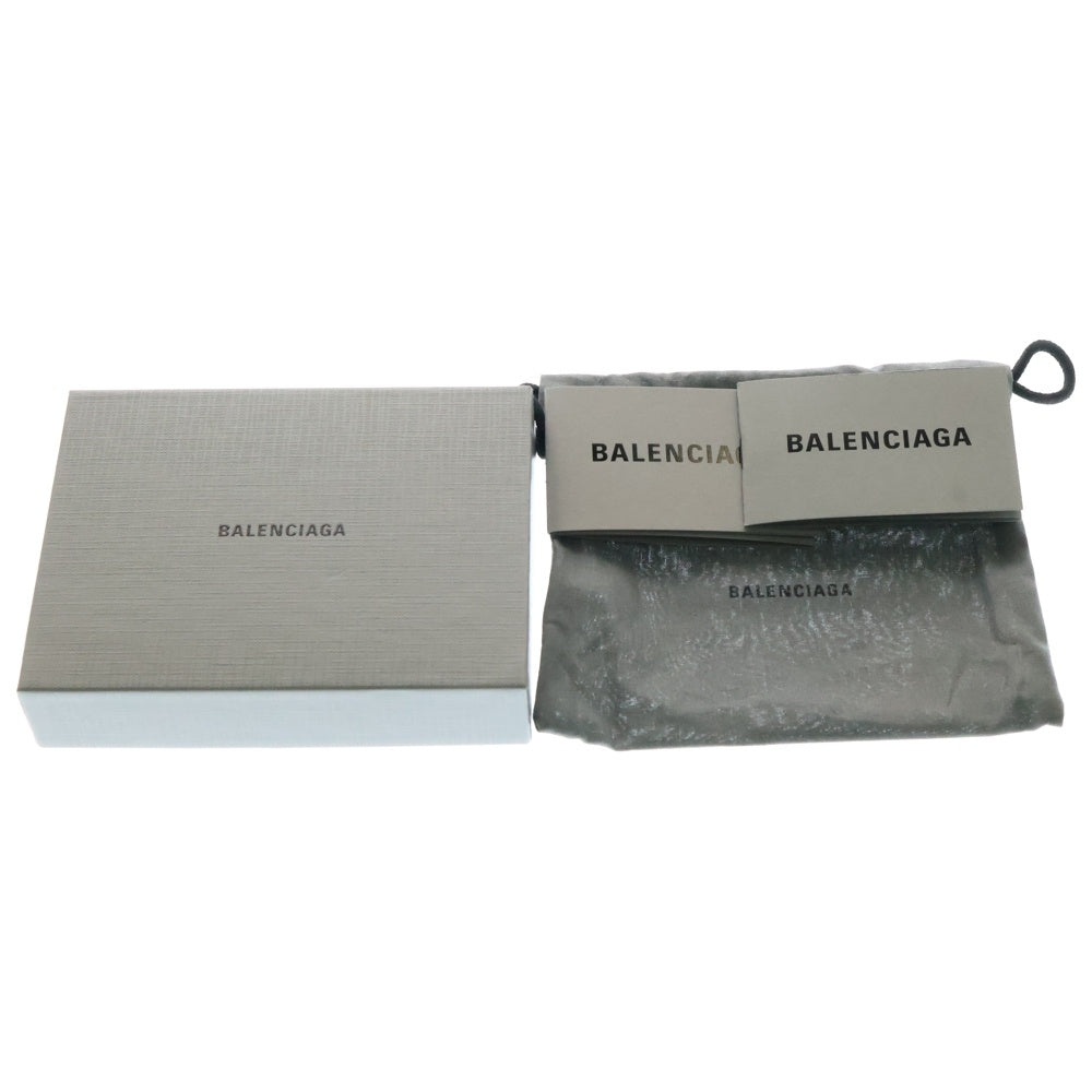 BALENCIAGA(バレンシアガ) ロゴプリント ラメグリッター フラグメントケース カードケース カードホルダー 小銭入れ ブラック 637130