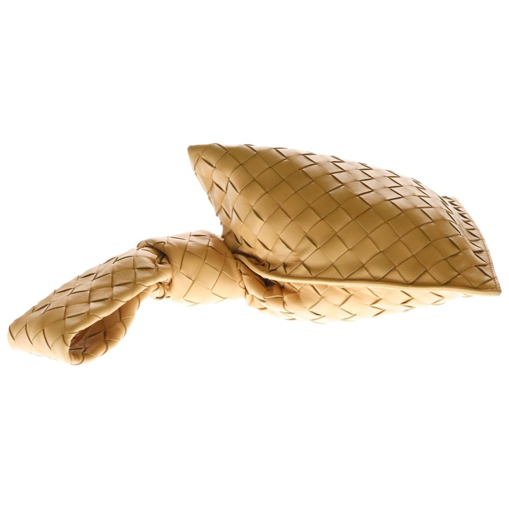 BOTTEGA VENETA(ボッテガヴェネタ) イントレチャート ミニザツイスト レザー ハンドバッグ ゴールド金具 ベージュ 652001
