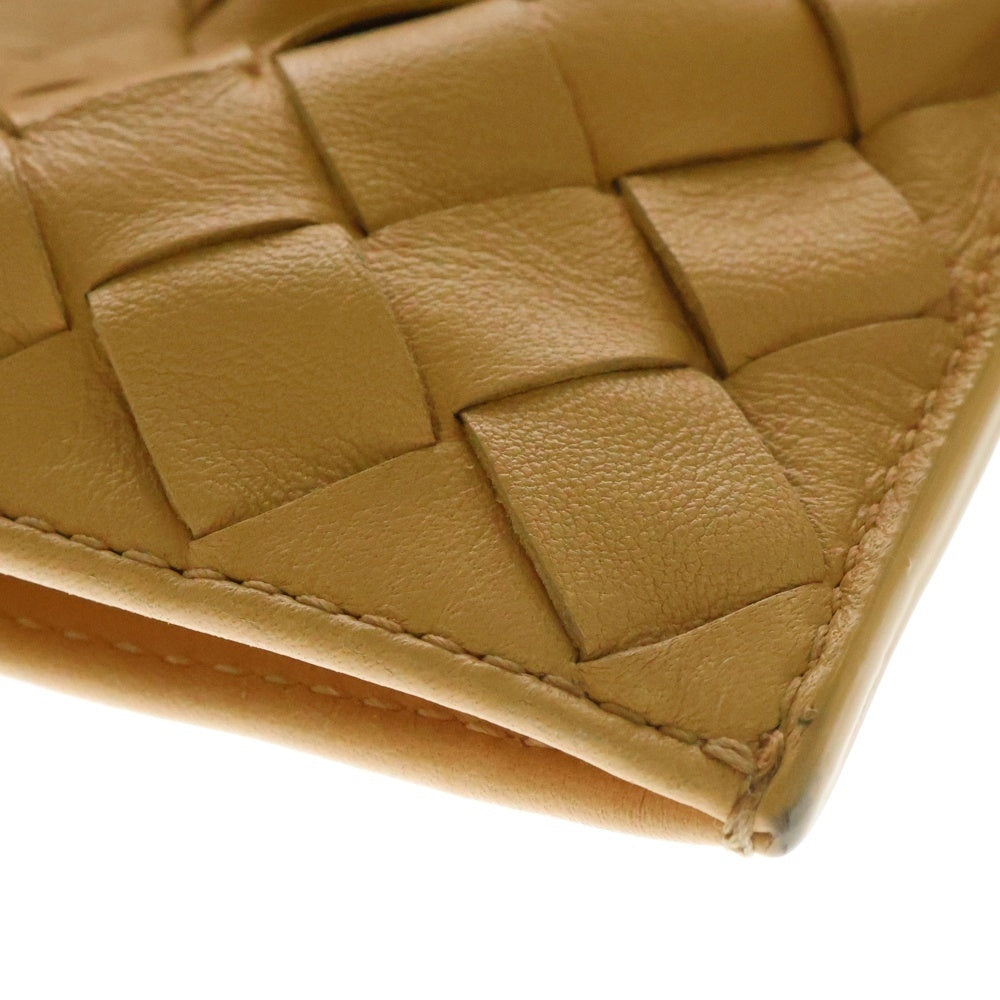 BOTTEGA VENETA(ボッテガヴェネタ) イントレチャート ミニザツイスト レザー ハンドバッグ ゴールド金具 ベージュ 652001