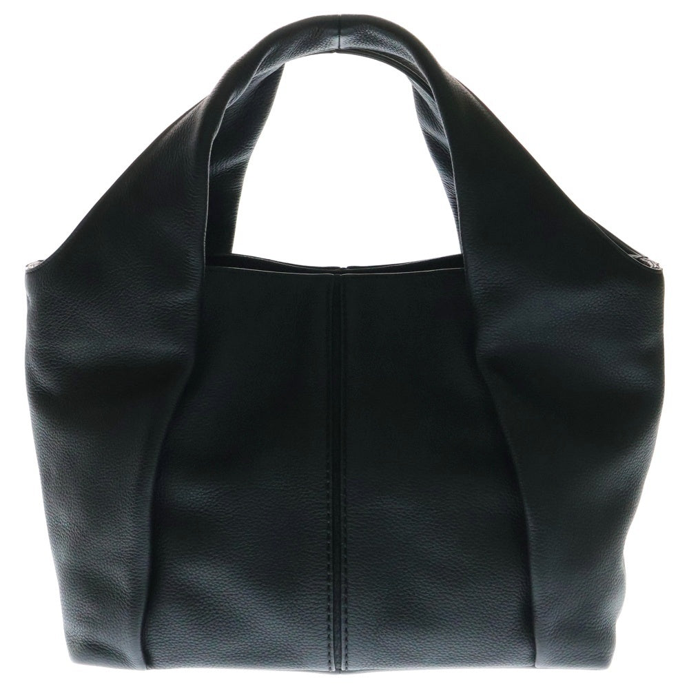 TOD'S(トッズ) シャツバッグ レザー 2WAY ハンド ショルダーバッグ シルバー金具 ブラック