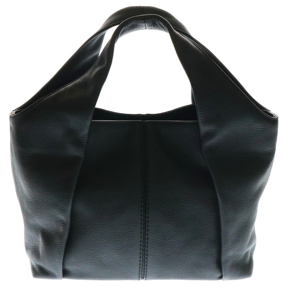 TOD'S(トッズ) シャツバッグ レザー 2WAY ハンド ショルダーバッグ シルバー金具 ブラック