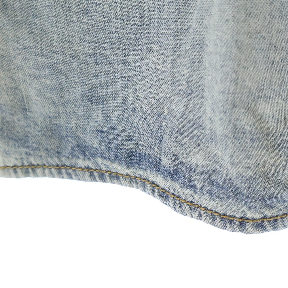 SAINT LAURENT PARIS(サンローランパリ) 22SS Western S/S Denim Shirt ウエスタン半袖デニムシャツ ブルー 681355 Y24AJ