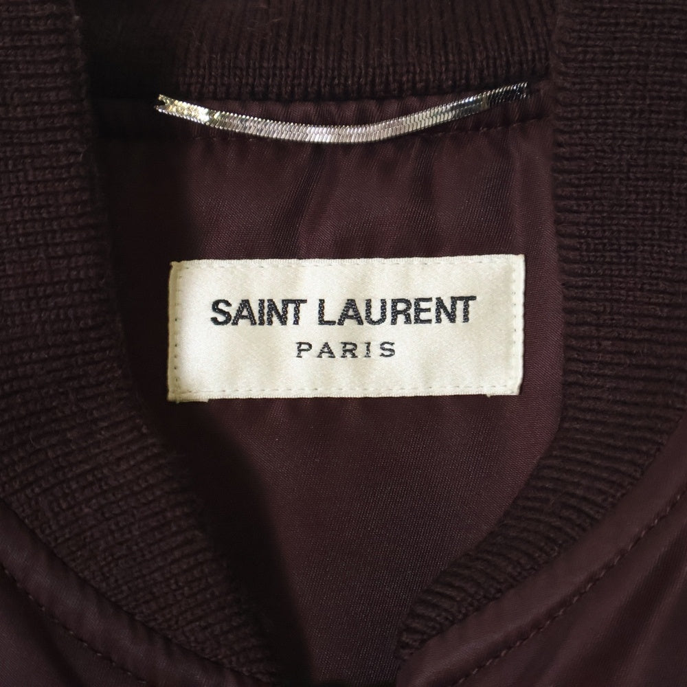 SAINT LAURENT PARIS(サンローランパリ) 18AW ナイロンミリタリーボンバージャケット 486136 Y245W ボルドー