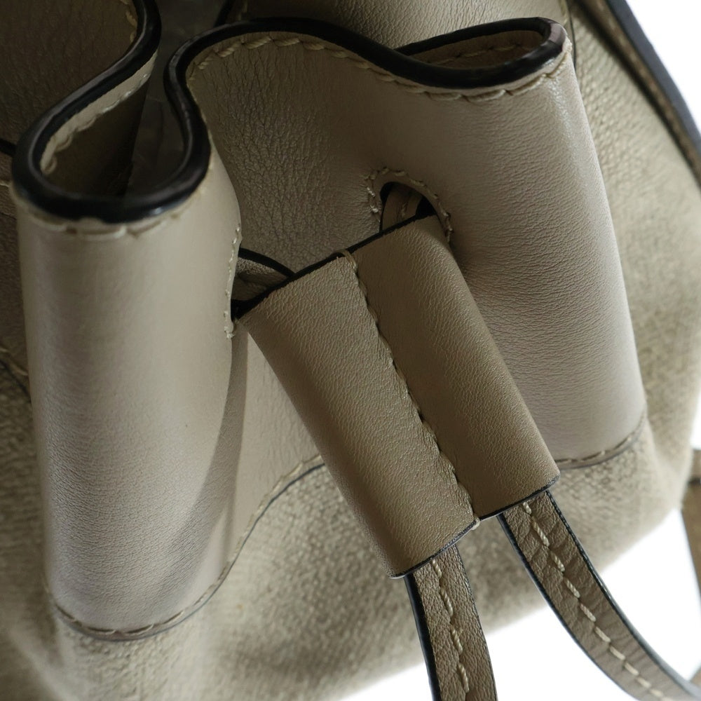 LOEWE(ロエベ) ハンモック スモール ハンドバッグ ミニバッグ シルバー金具 ベージュ