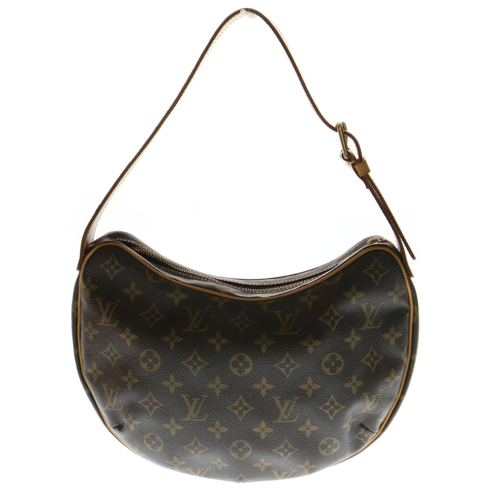 LOUIS VUITTON(ルイヴィトン) モノグラム クロワッサンMM ワンショルダーバッグ ハンドバッグ ブラウン ゴールド金具 レザー×PVC M51512