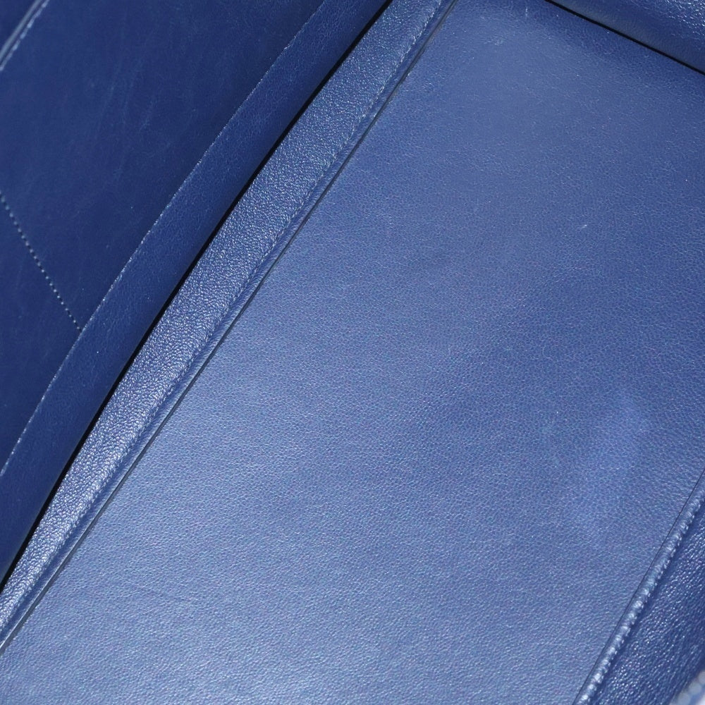 CELINE(セリーヌ) トラペーズ ミディアム スウェードレザー切り替え 2WAYハンド ショルダーバッグ シルバー金具 ネイビー
