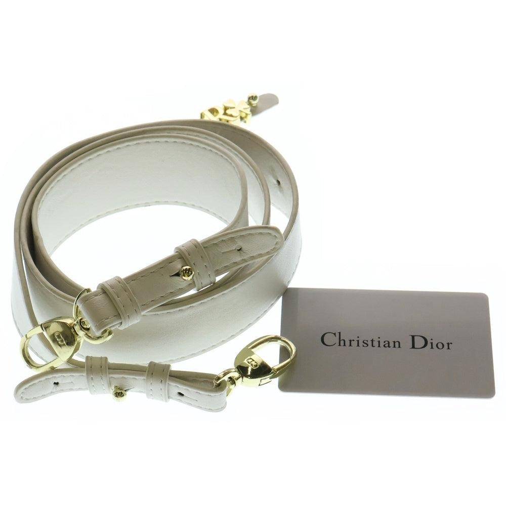 Christian Dior(クリスチャンディオール) レディディオール カナージュ 2WAYハンドバッグ ショルダーバッグ ミニバッグ ミニトートバッグ ホワイト ゴールド金具 レザー M0538OCAL-M030