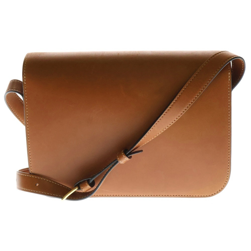 CELINE(セリーヌ) キュイルトリオンフ ショルダーバッグ ブラウン ゴールド金具 レザー