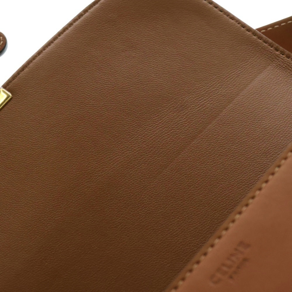 CELINE(セリーヌ) キュイルトリオンフ ショルダーバッグ ブラウン ゴールド金具 レザー