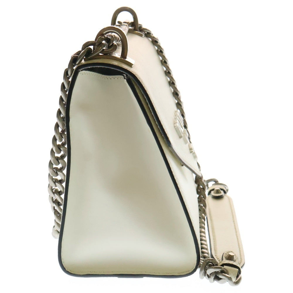 PRADA(プラダ) チェーンショルダーバッグ ミニバッグ ホワイト シルバー金具 サフィアーノ 1BD127
