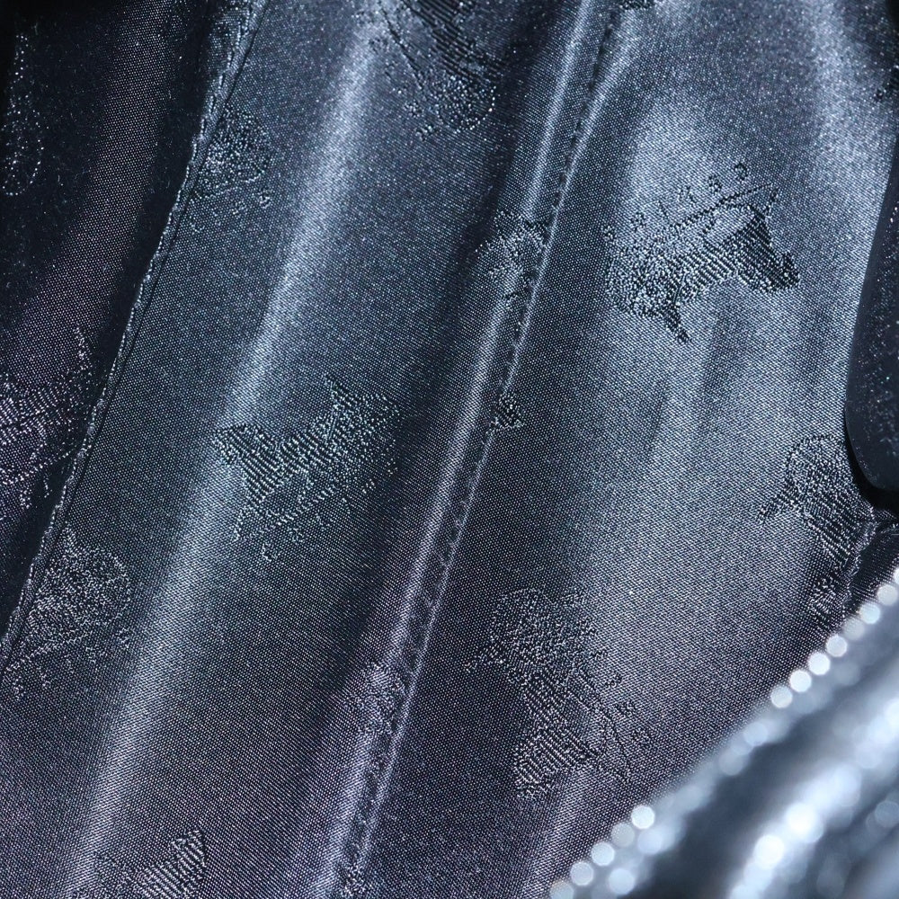 CELINE(セリーヌ) ロゴプレート 馬車チャーム レザー ワンショルダーバッグ シルバー金具 ブラック 161313LSG