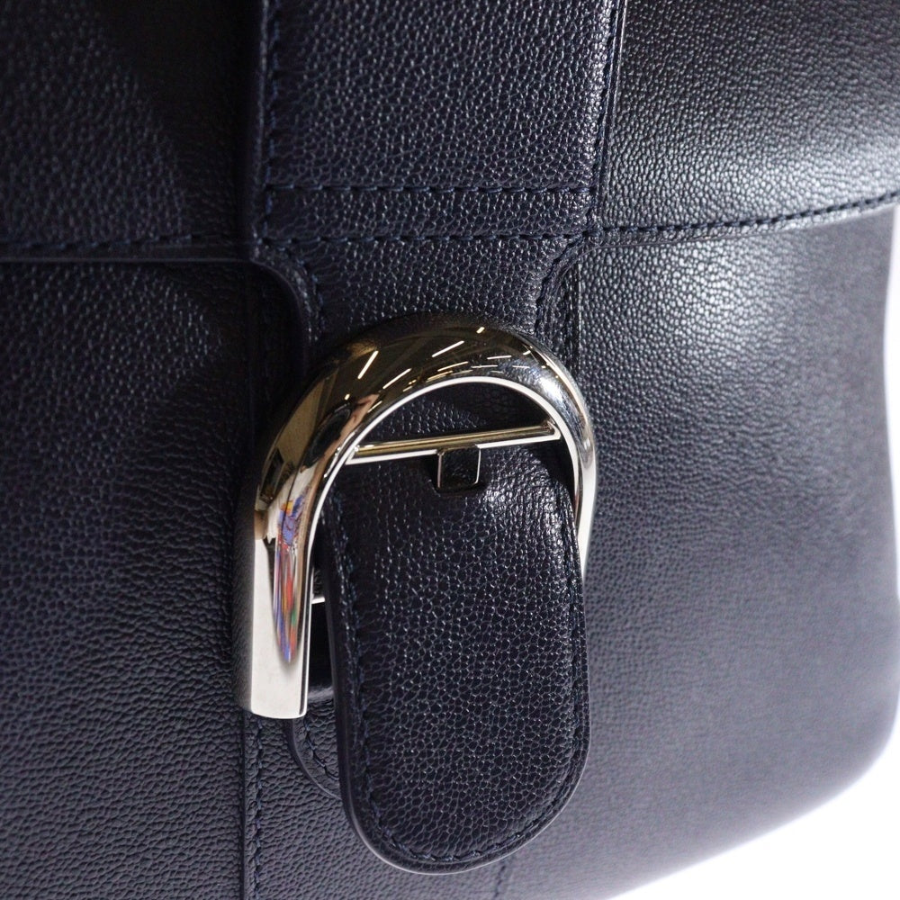 DELVAUX(デルボー) ブリヨンMM 2wayハンドバッグ ショルダーバッグ ネイビー レザー