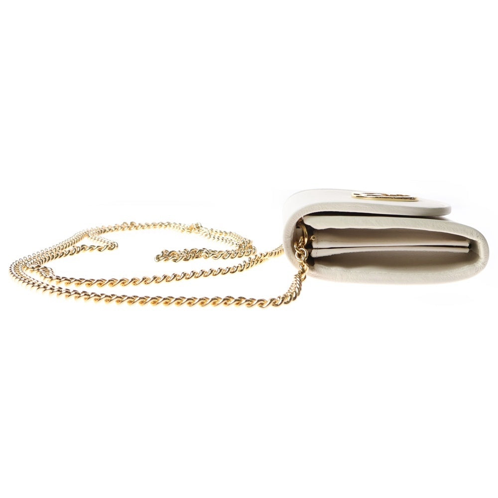 GUCCI(グッチ) ブロンディ チェーンバッグ ショルダーバッグ ミニバッグ ホワイト ゴールド金具 レザー 725219