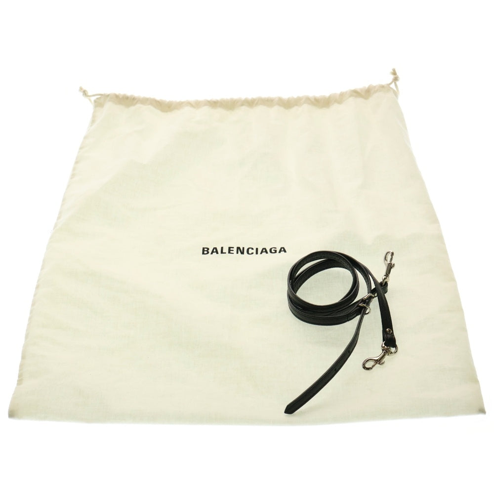 BALENCIAGA(バレンシアガ) グラフィティ ペーパーミニ レザー 2WAY ハンド ショルダーバッグ シルバー金具 ブラック 370926