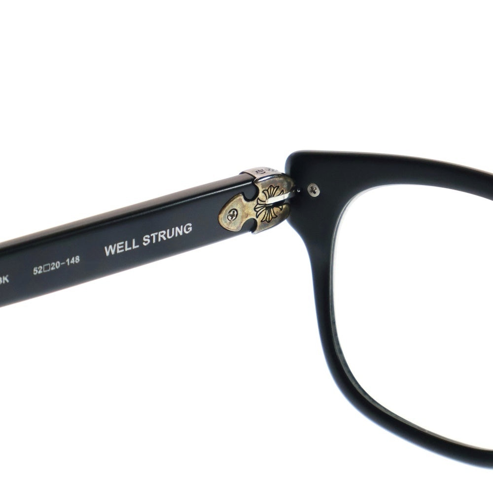 CHROME HEARTS(クロムハーツ) WELL STRUNG ウェル ストラング CHプラステンプル ウェリントンサングラス アイウェア メガネ ブラック