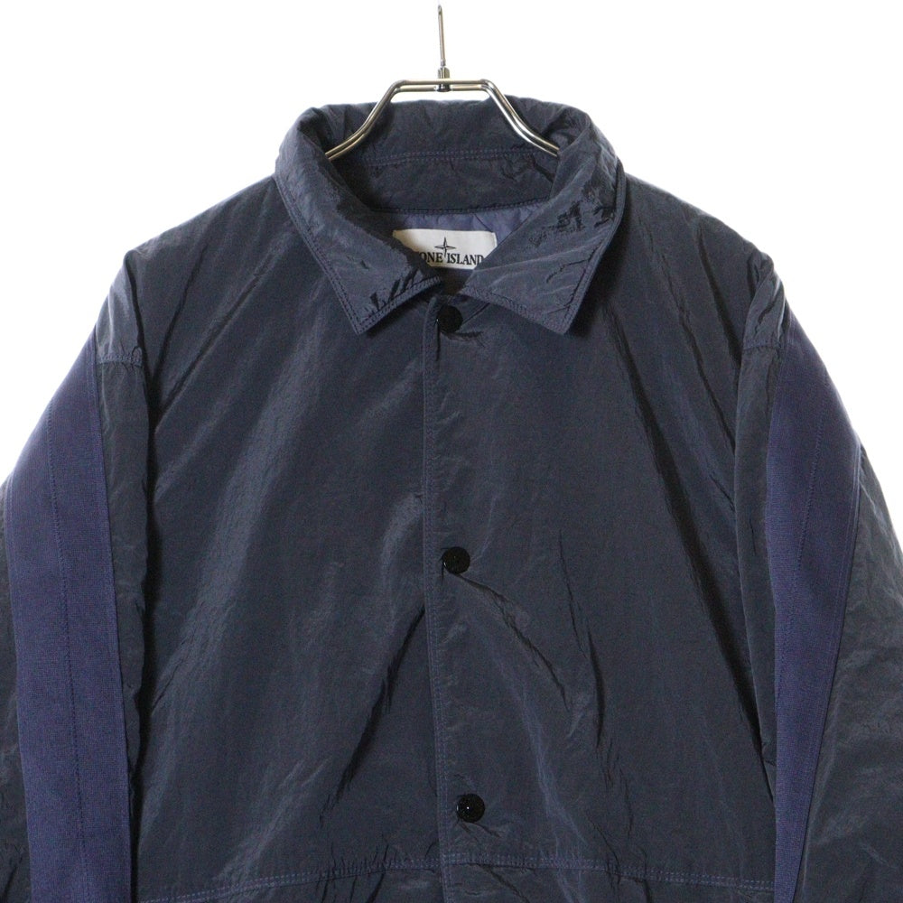 STONE ISLAND(ストーンアイランド) 24AW エコニール ナイロン スナップボタン プリマロフト 中綿 ジャケット ブルゾン ネイビー 8115Q0819 V0046