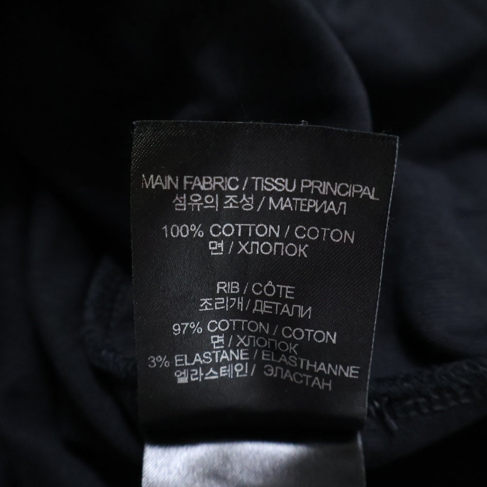 VETEMENTS(ヴェトモン) 23SS ロゴ刺繍 レイヤードデザイン カットオフ ロングスリーブ 長袖Tシャツ カットソー ブラック UE63LS115B