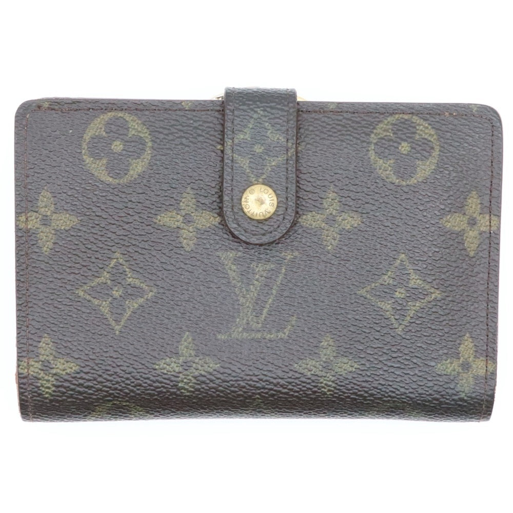 LOUIS VUITTON(ルイヴィトン) ポルトモネヴィエノワ モノグラム PVC コンパクトウォレット 二つ折り財布 がま口 ゴールド金具 ブラウン M61674