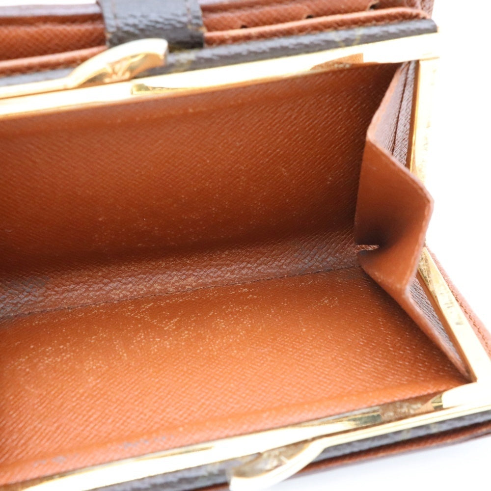 LOUIS VUITTON(ルイヴィトン) ポルトモネヴィエノワ モノグラム PVC コンパクトウォレット 二つ折り財布 がま口 ゴールド金具 ブラウン M61674