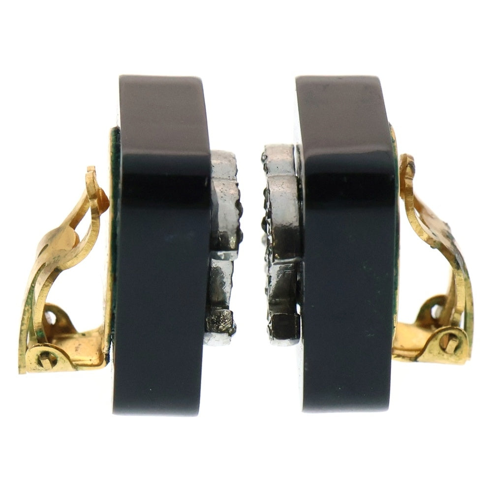 CHANEL(シャネル) ココマーク スクエア イヤリング ラインストーン ブラック 95A