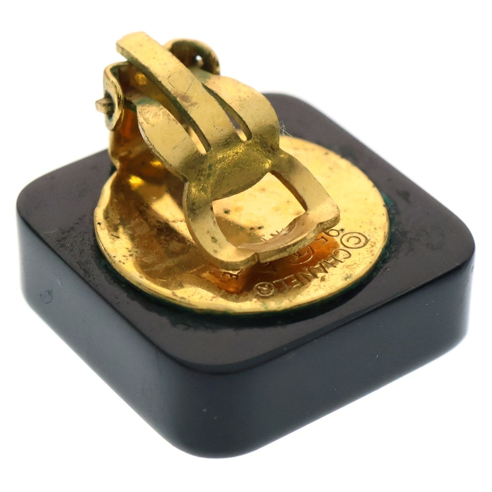 CHANEL(シャネル) ココマーク スクエア イヤリング ラインストーン ブラック 95A