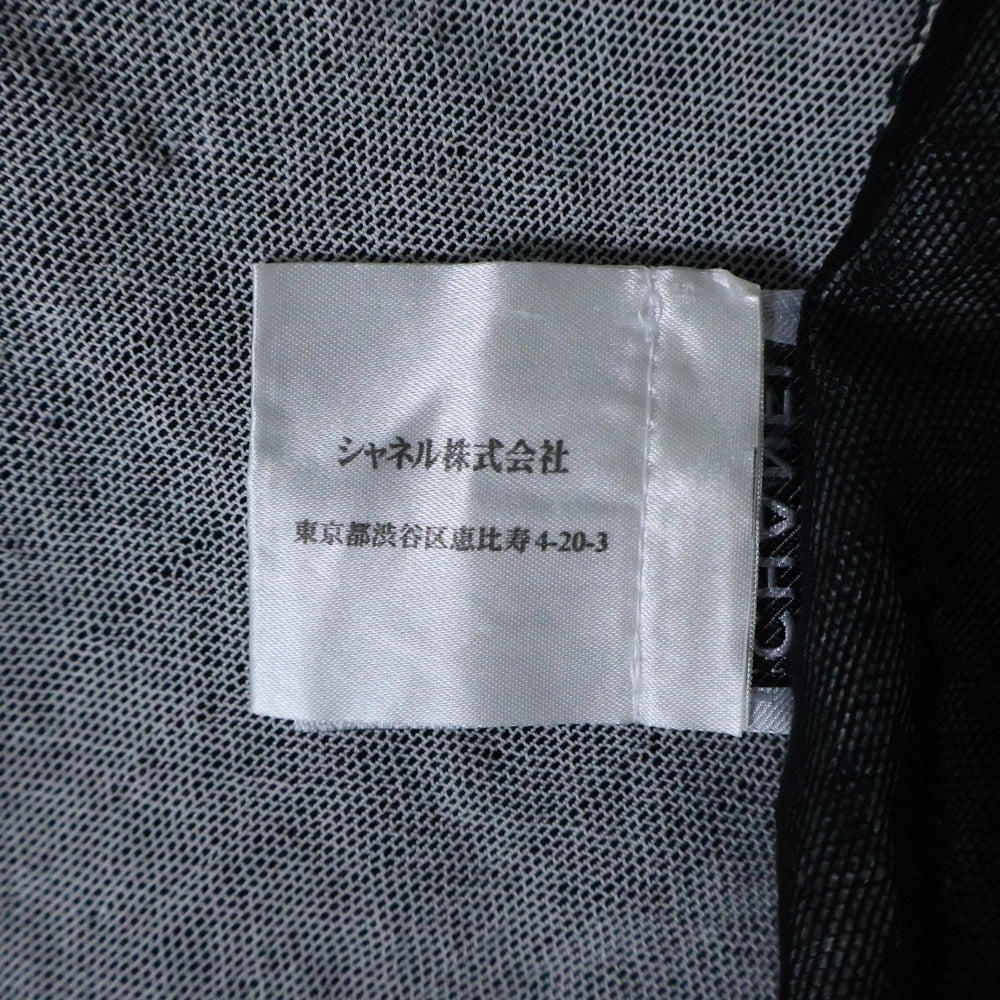 CHANEL(シャネル) 04P スプリングコレクション ココマーク No5 レース シアー シースルー トップス 半袖Tシャツ カットソー ホワイト/グレー レディース P23429V13551