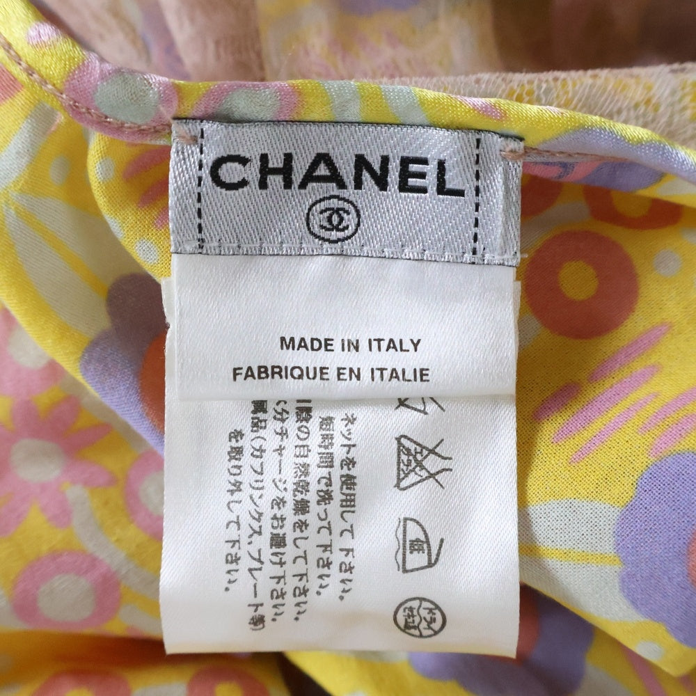 CHANEL(シャネル) 03SS ココマーク カメリア フラワープリント ノースリーブ キャミソール トップス イエロー レディース P21127W03151