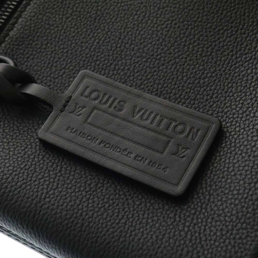 LOUIS VUITTON(ルイヴィトン) アエログラム テイクオフポーチ ノワール レザー クラッチバッグ セカンドバッグ M69837 ICタイプ
