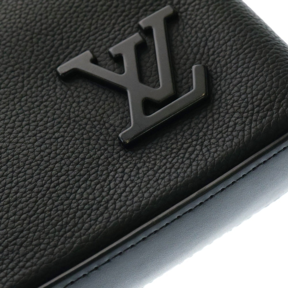 LOUIS VUITTON(ルイヴィトン) アエログラム テイクオフポーチ ノワール レザー クラッチバッグ セカンドバッグ M69837 ICタイプ