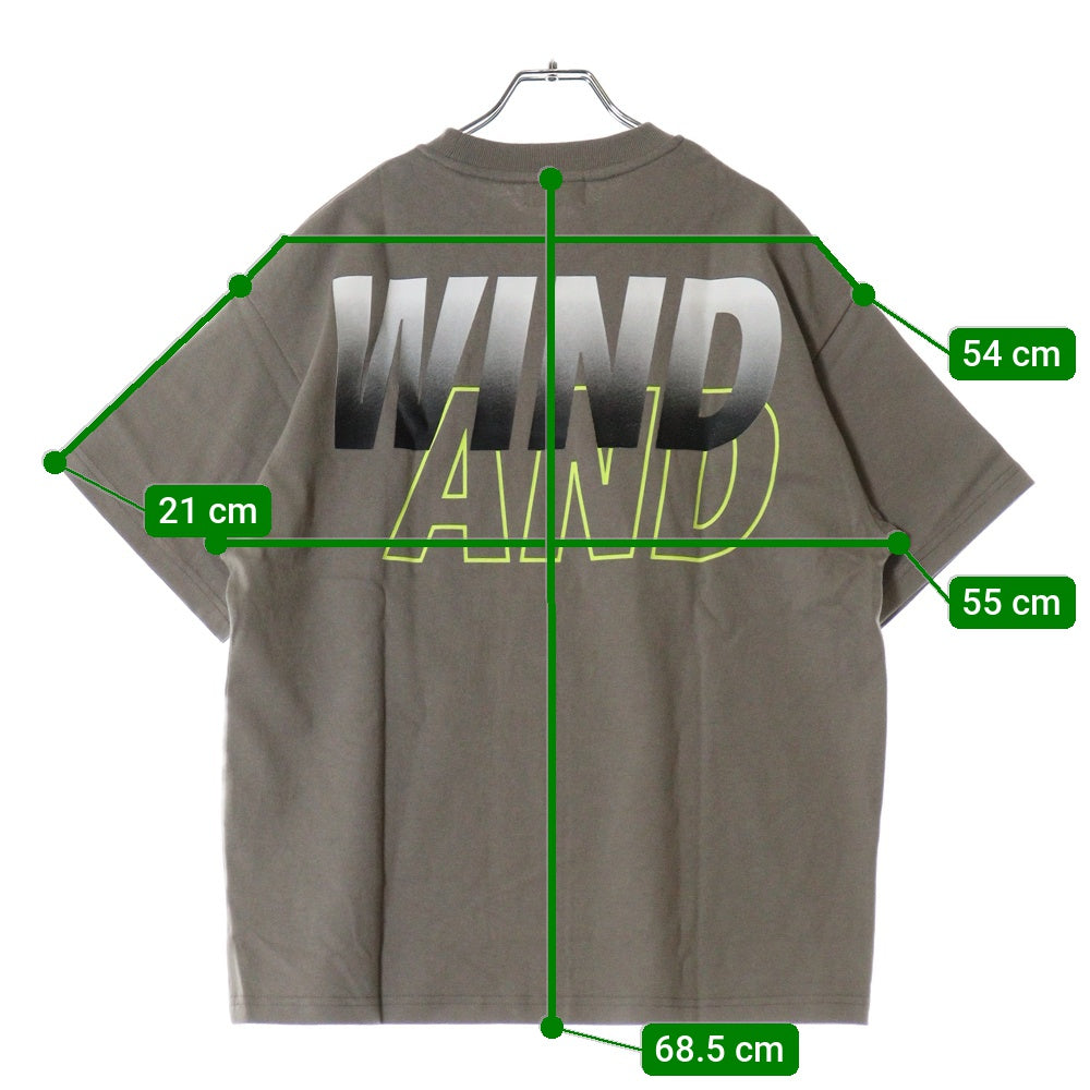 WIND AND SEA(ウィンダンシー) ロゴプリント 半袖Tシャツ カットソー ベージュ WDS-O-SIGT-25-Q4-CS-01
