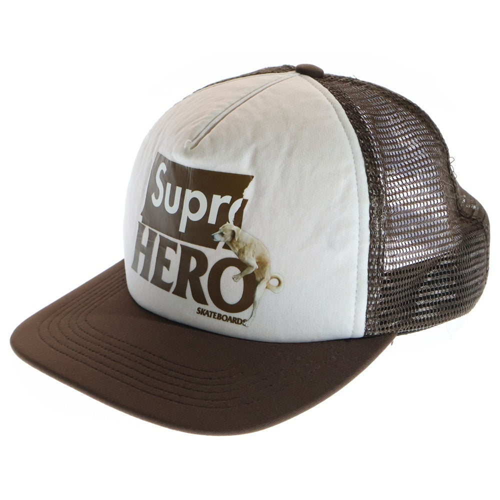 SUPREME(シュプリーム) 22SS ×ANTIHERO Mesh Back 5-Panel Cap アンタイヒーロー メッシュバック 5パネル ロゴプリント ベースボールキャップ 帽子 メッシュキャップ