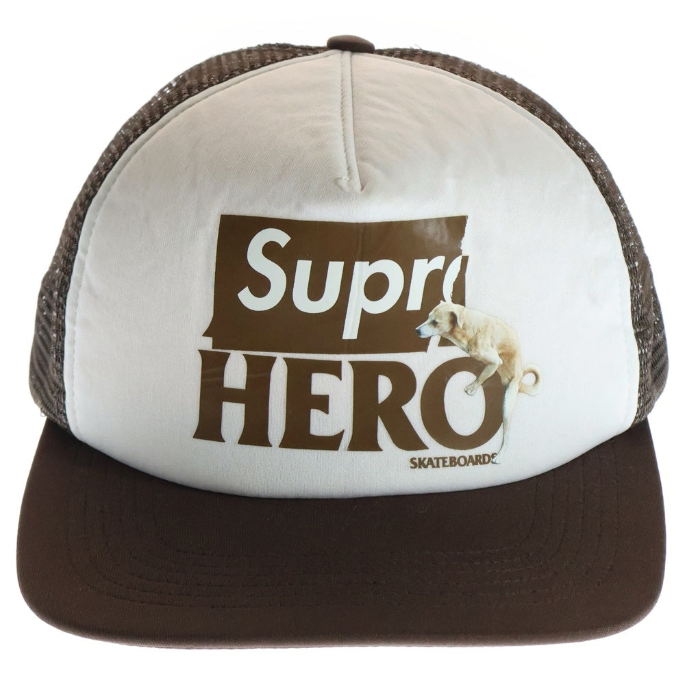 SUPREME(シュプリーム) 22SS ×ANTIHERO Mesh Back 5-Panel Cap アンタイヒーロー メッシュバック 5パネル ロゴプリント ベースボールキャップ 帽子 メッシュキャップ