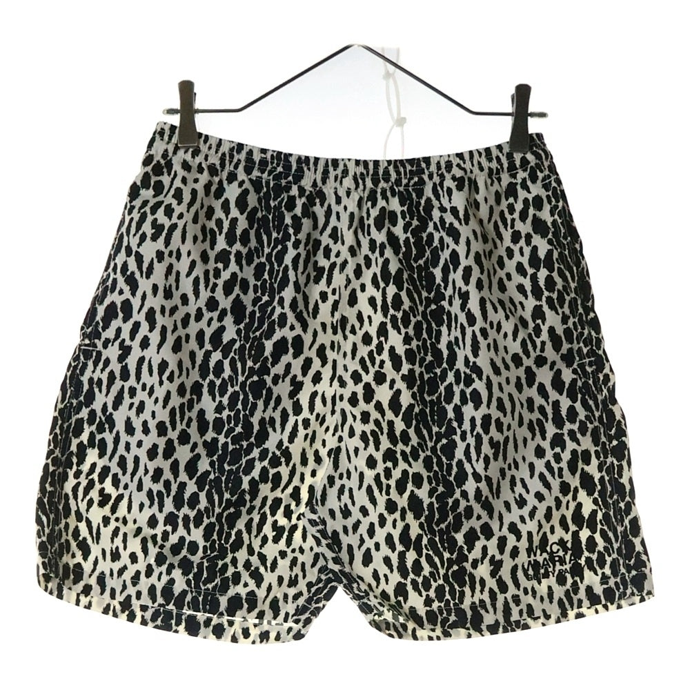 WACKO MARIA(ワコマリア) LEOPARD BOARD SHORTS レオパード総柄プリント ハーフ ショートパンツ ショーツ ホワイト/ブラック
