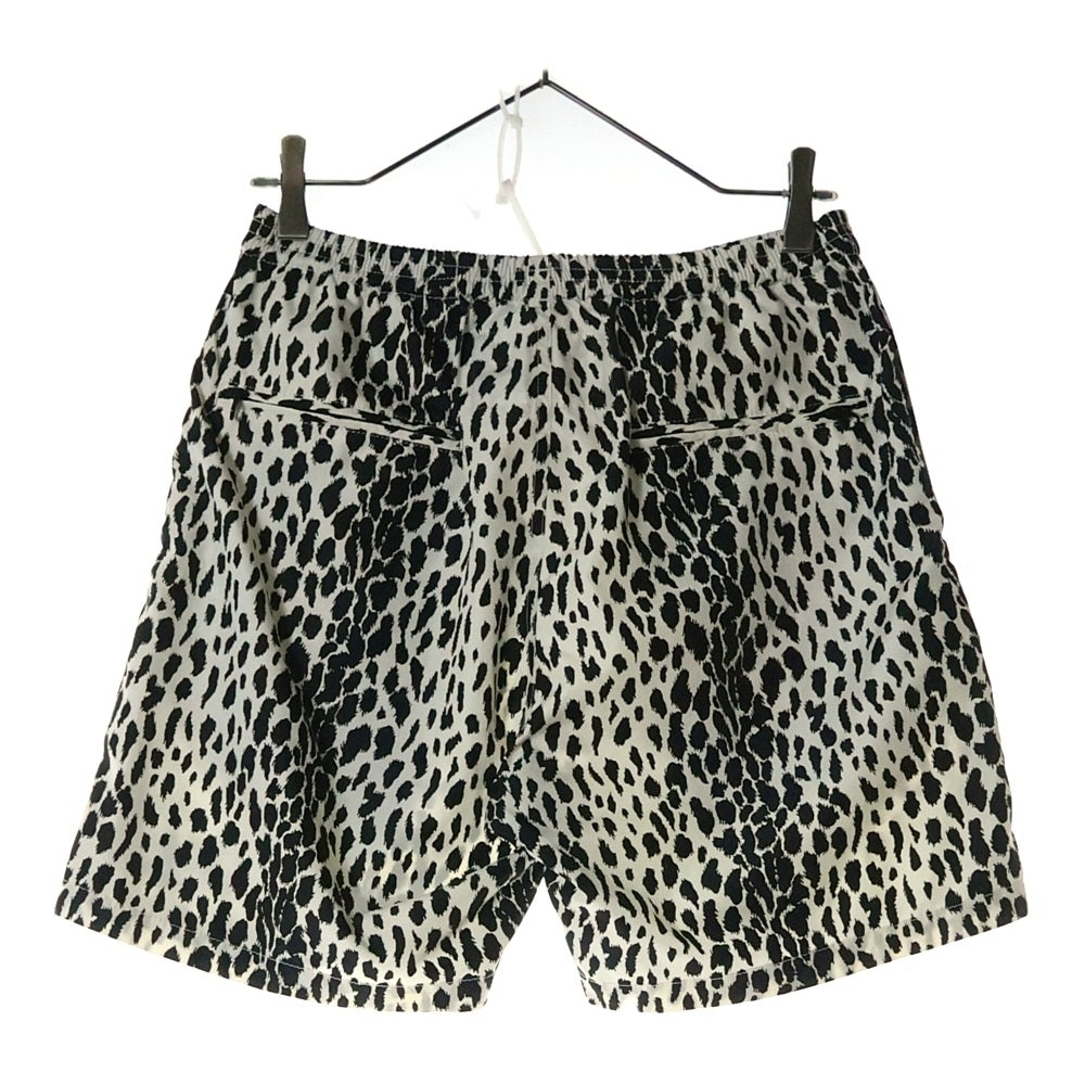 WACKO MARIA(ワコマリア) LEOPARD BOARD SHORTS レオパード総柄プリント ハーフ ショートパンツ ショーツ ホワイト/ブラック