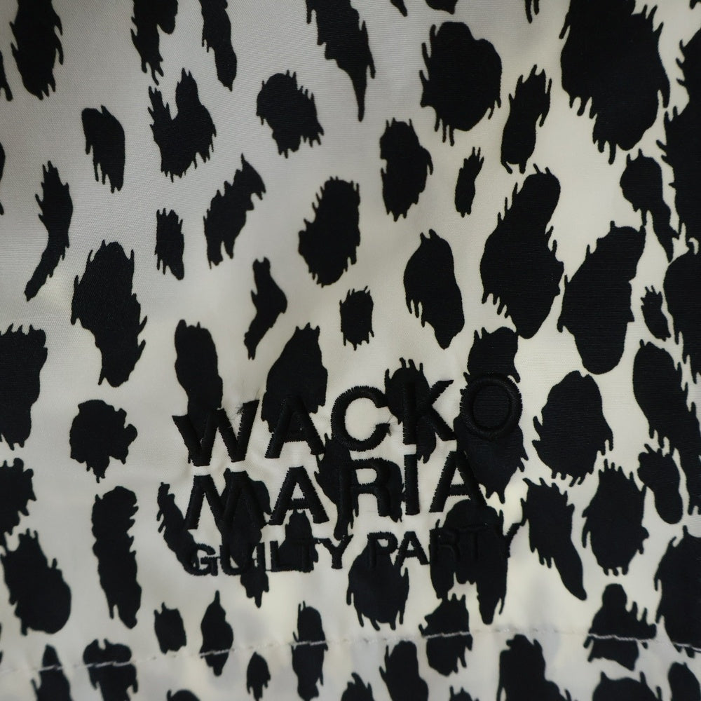 WACKO MARIA(ワコマリア) LEOPARD BOARD SHORTS レオパード総柄プリント ハーフ ショートパンツ ショーツ ホワイト/ブラック
