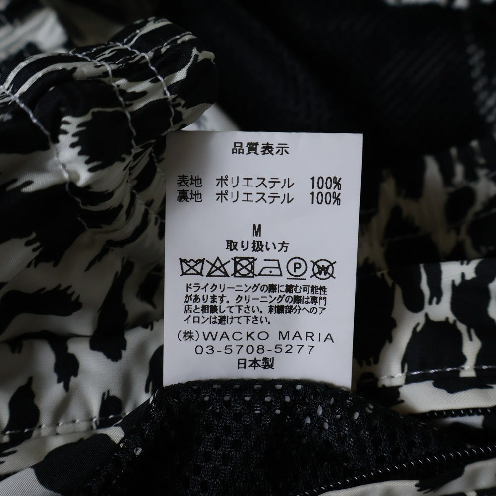 WACKO MARIA(ワコマリア) LEOPARD BOARD SHORTS レオパード総柄プリント ハーフ ショートパンツ ショーツ ホワイト/ブラック
