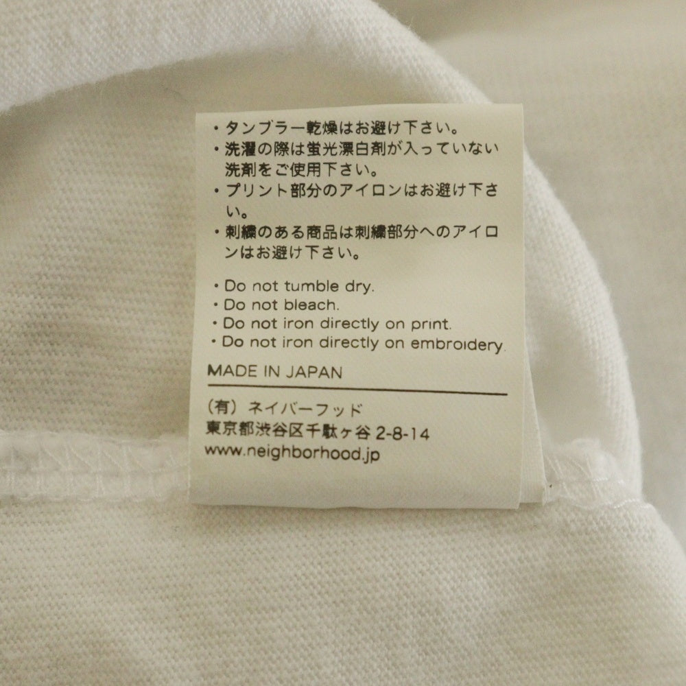 NEIGHBORHOOD(ネイバーフッド) ANARCHIC アナーキーロゴプリント 半袖Tシャツ カットソー ホワイト