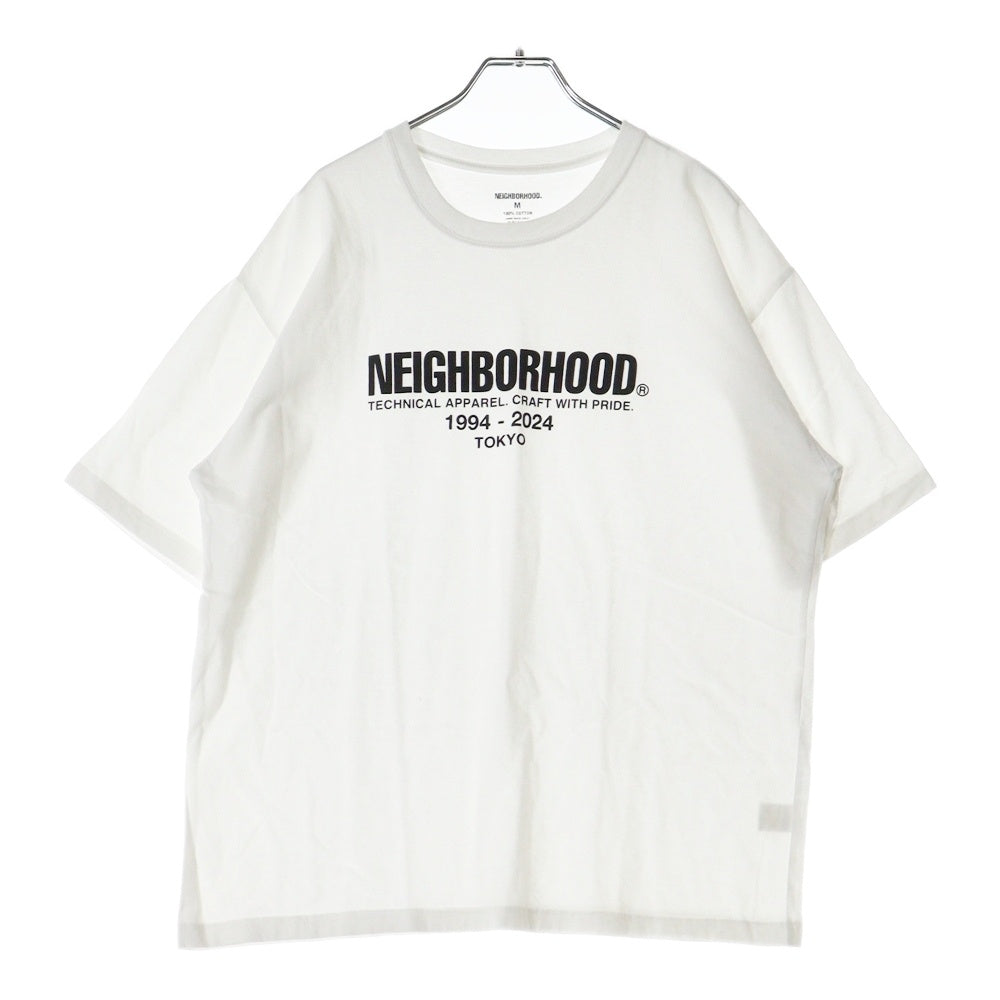 NEIGHBORHOOD(ネイバーフッド) フロントロゴプリント 半袖Tシャツ カットソー ホワイト