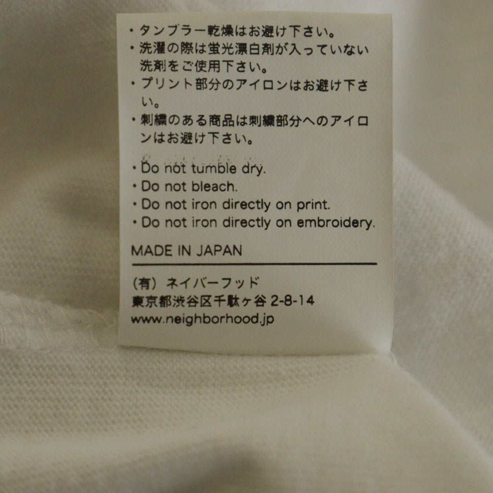 NEIGHBORHOOD(ネイバーフッド) フロントロゴプリント 半袖Tシャツ カットソー ホワイト