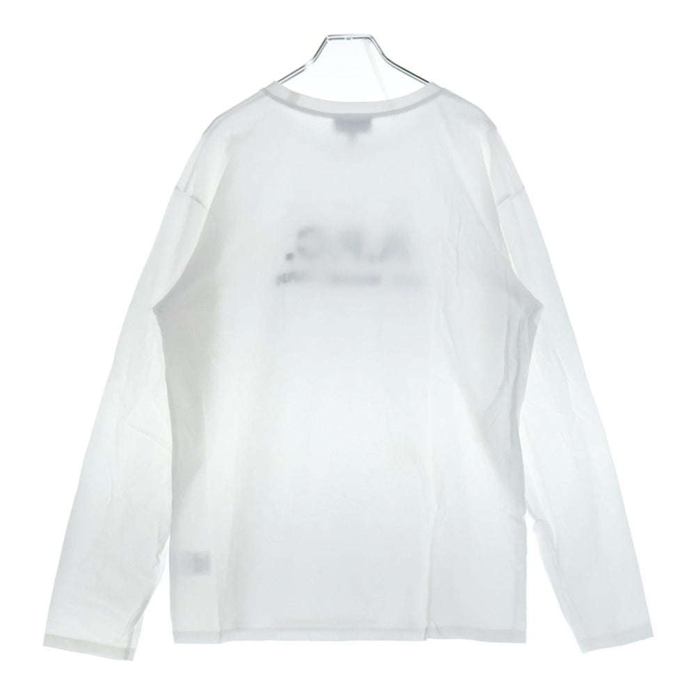 A.P.C(アーペーセー) フロントロゴ刺繍 クルーネック ロングスリーブ 長袖Tシャツ カットソー ホワイト 25082-1-93308