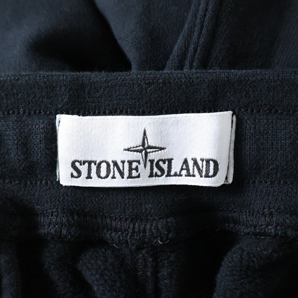 STONE ISLAND(ストーンアイランド) ワッペンロゴ ブラッシュド スウェット トラック ジョガーパンツ ブラック 811560920