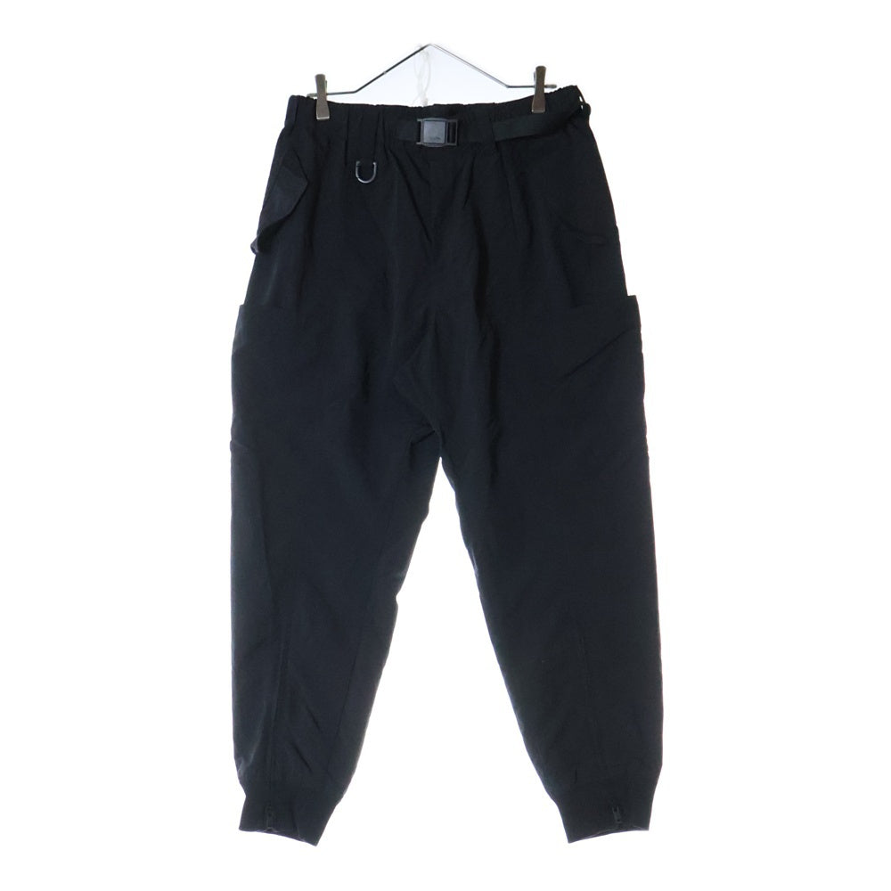 Y-3(ワイスリー) ロゴプリント ベルト付き ナイロン トラック ジョガーパンツ ブラック IN8757