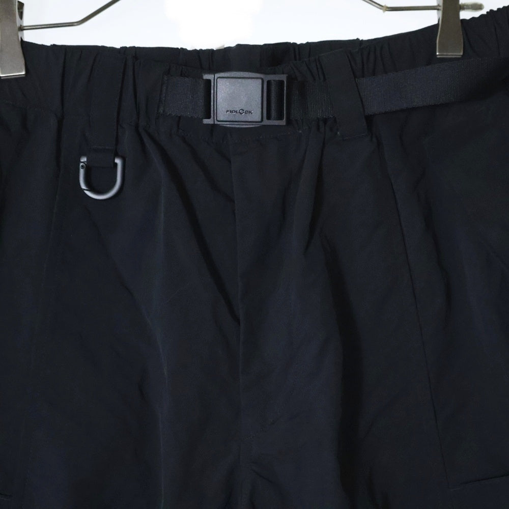 Y-3(ワイスリー) ロゴプリント ベルト付き ナイロン トラック ジョガーパンツ ブラック IN8757