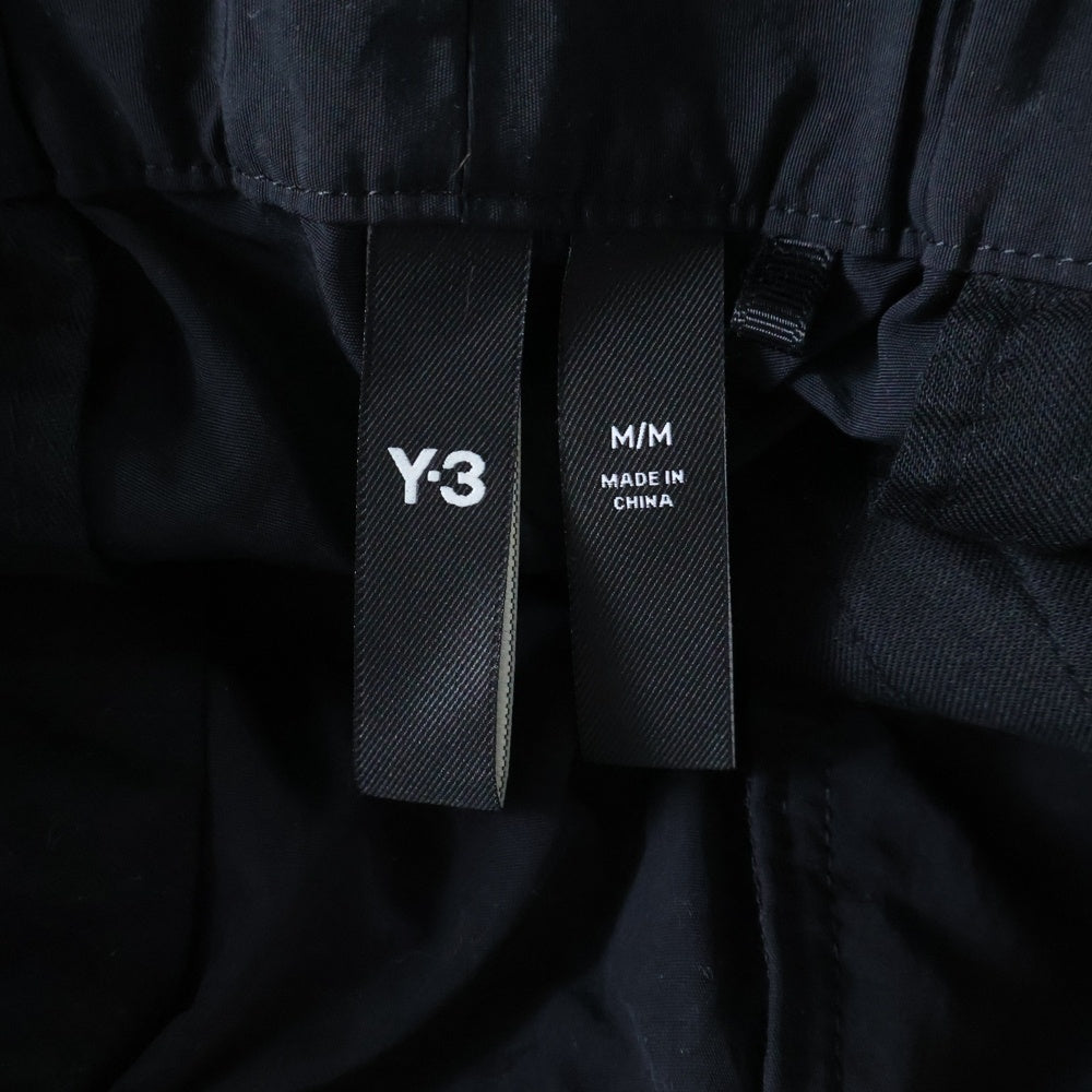 Y-3(ワイスリー) ロゴプリント ベルト付き ナイロン トラック ジョガーパンツ ブラック IN8757