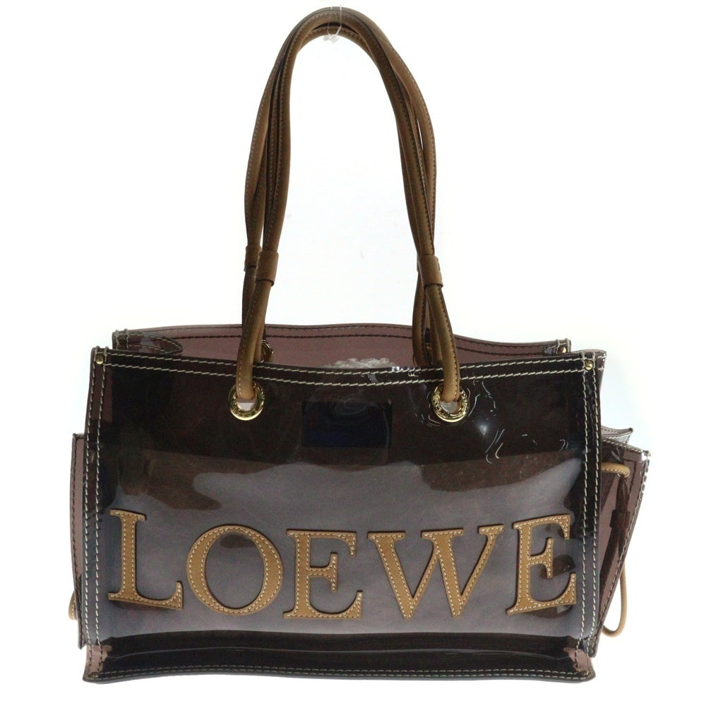 LOEWE(ロエベ) アナグラム ビニール トートバッグ ブラウン