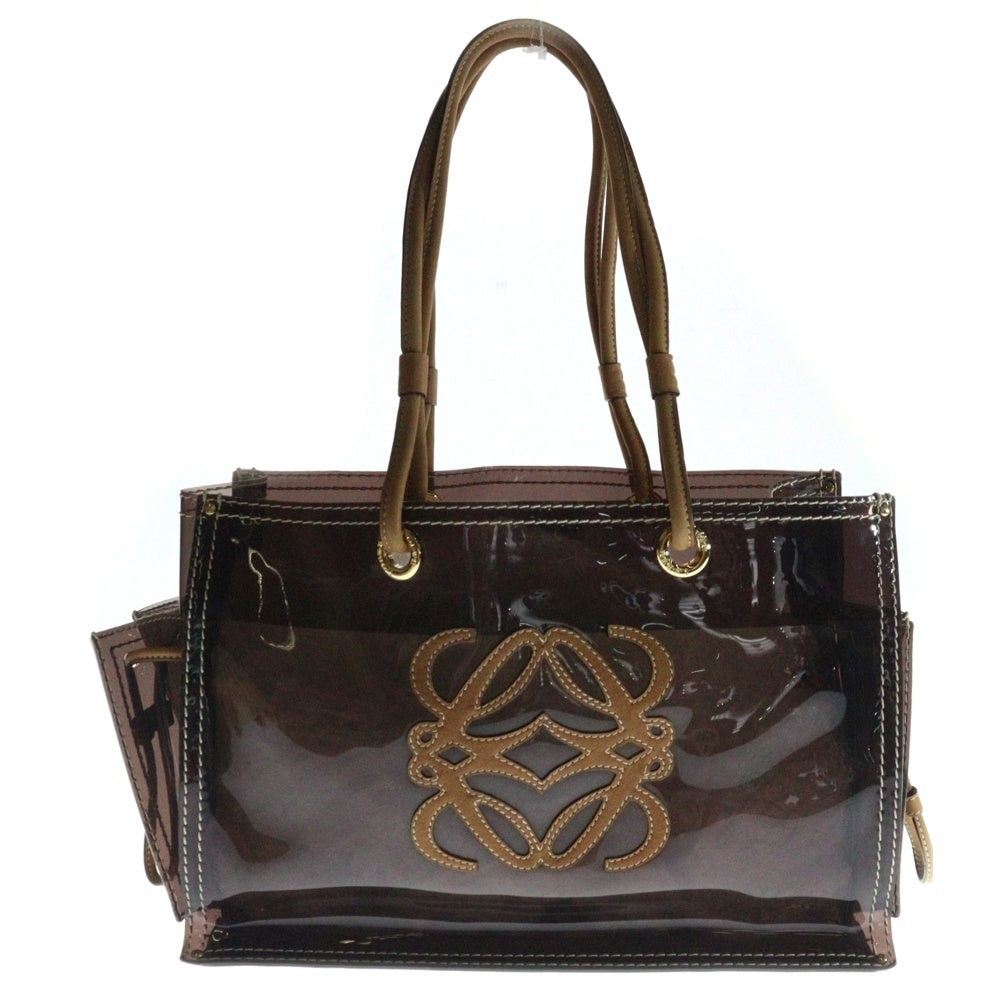 LOEWE(ロエベ) アナグラム ビニール トートバッグ ブラウン