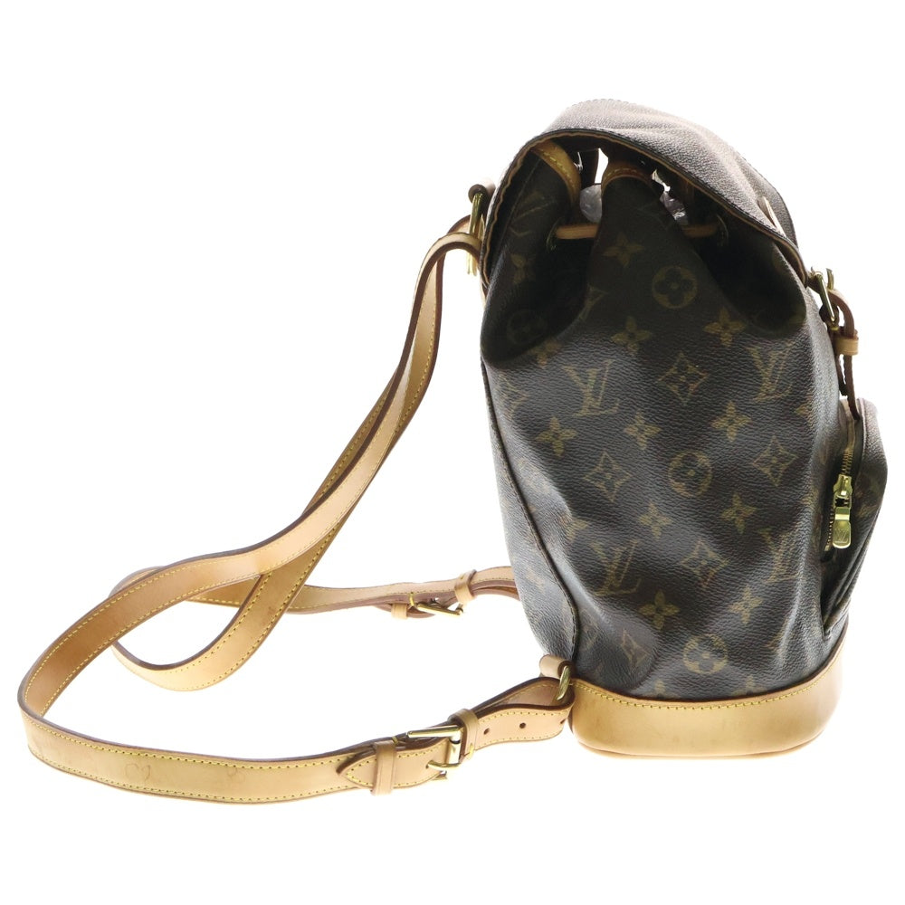 LOUIS VUITTON(ルイヴィトン) ミニモンスリ モノグラム PVC レザー リュックサック バックパック ゴールド金具 ブラウン M51137