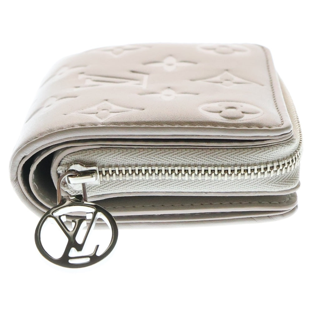 LOUIS VUITTON(ルイヴィトン) モノグラム・アンプラント ポルトフォイユ・ルー ブルームグレー コンパクトウォレット 三つ折り財布 コインケース レザー M14154