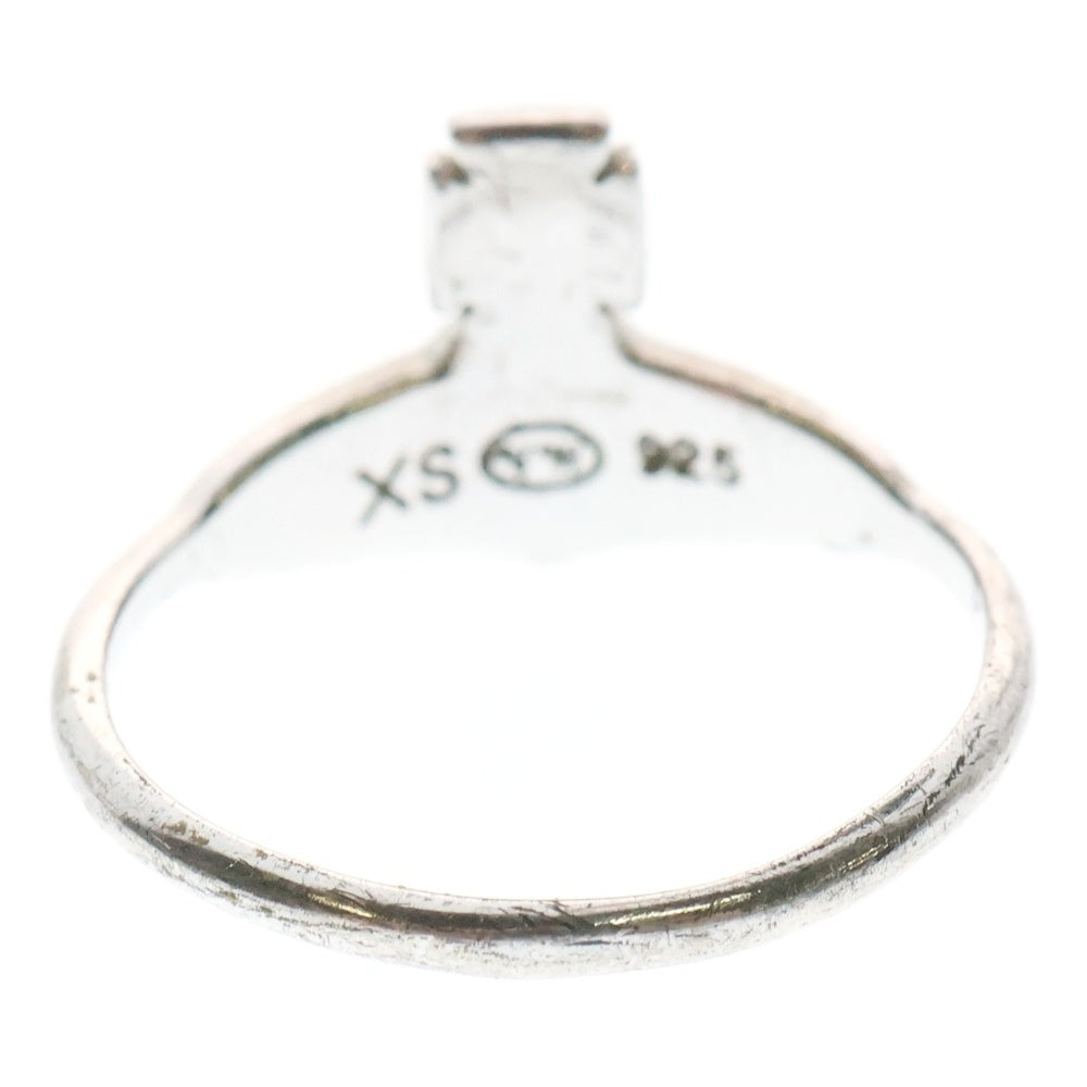Vivienne Westwood(ヴィヴィアンウエストウッド) オーブ リング 指輪 シルバー×ブラック SV925 #XS 1.6g